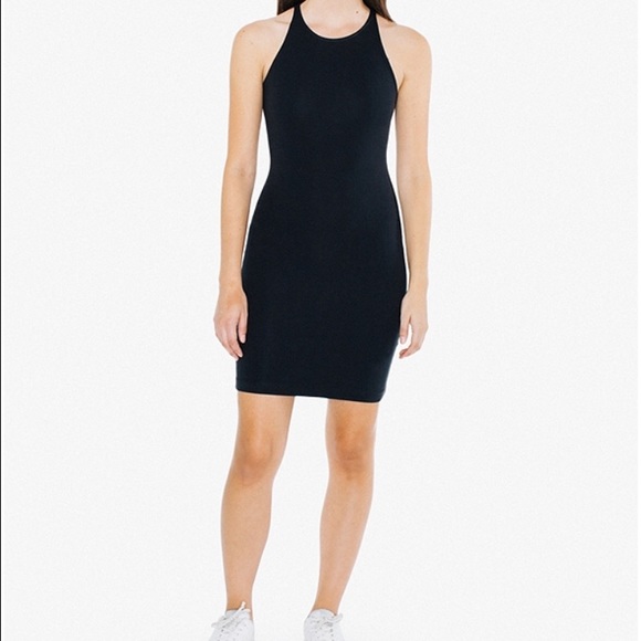 American Apparel Black Cotton Spandex Dress