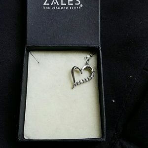 1/4 carat diamond heart necklace from Zales