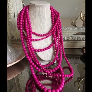 Baublebar Pink Beaded Multi Strand Necklace