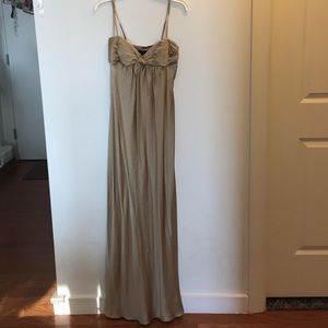 Gold spaghetti strap dress
