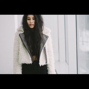 Free People Jackets & Coats - Free People Sherpa Faux Fur Moto Shaggy Jacket Free People Jackets & Coats - Free People Sherpa Faux Fur Moto Shaggy Jacket