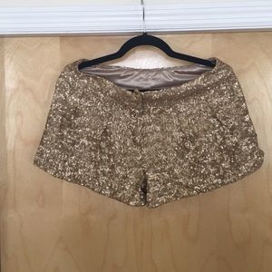 Gold sequins shorts. Zio, size Medium