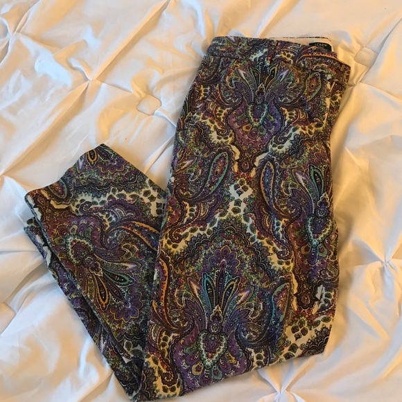 Jcrew crop printed pants