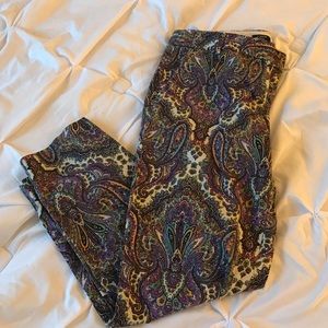 Jcrew crop printed pants