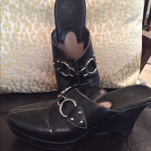 Cole Haan leather wedges