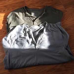 Two express long sleeved shirts