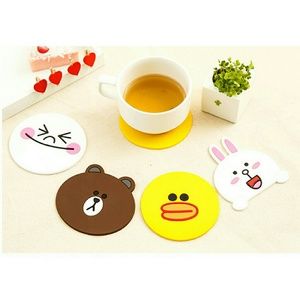 Silicone cute cartoon Coaster Cup Mat