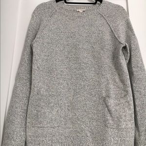 Heather gray, sweater with double front pockets