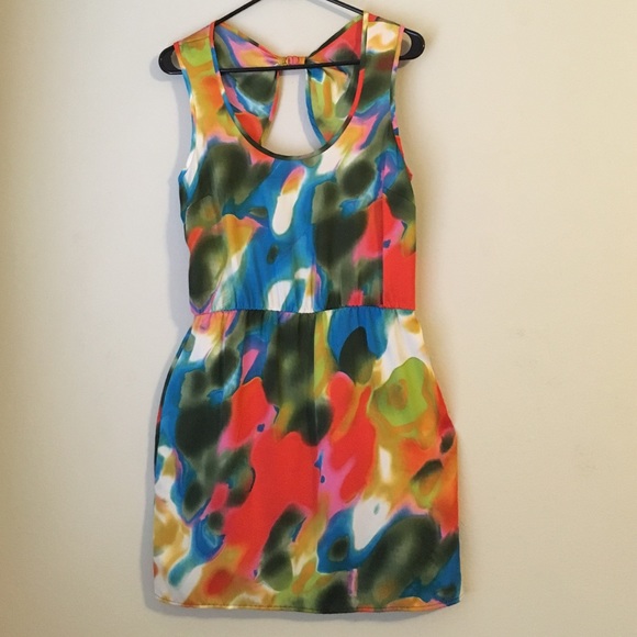 glam Dresses & Skirts - Watercolor Silky Bow Cutout Sundress