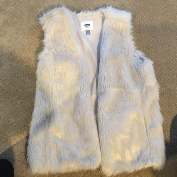 White Faux Fur Vest
