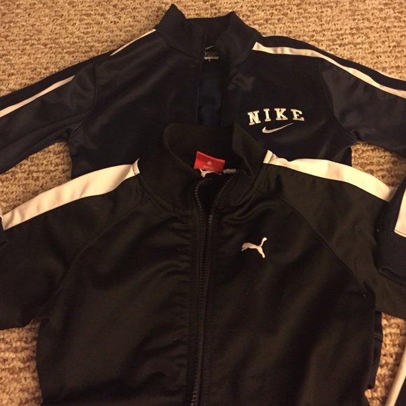 Nike and puma boys long sleeve zip up size 7