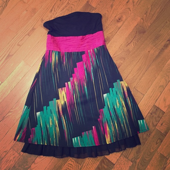 strapless guess dress