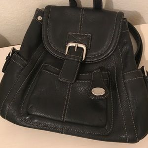 Tignanello Black backpack purse