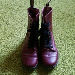 Maroon Doc Martens!