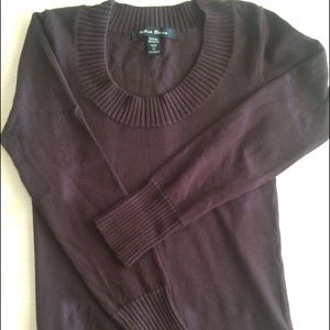 Brown scoop neck sweater