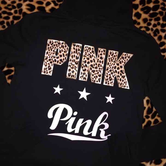 ONE DAY SALE! Victoria Secret black cheetah hoodie
