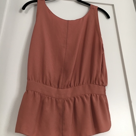 Rose colored low back tank