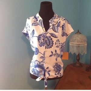 NWT Ellen Tracy Lapis Top