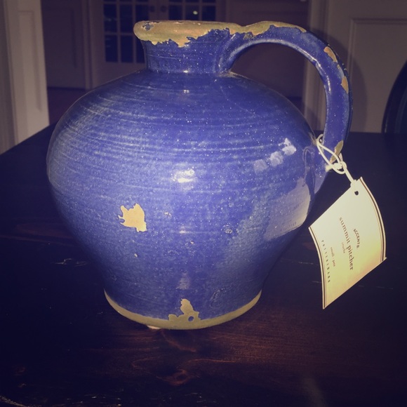 Blue Pottery Barn Summit Pitcher