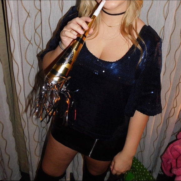 Free people night fever sequin top - Picture 1 of 4