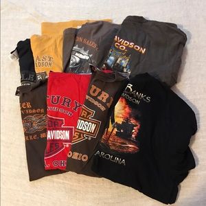 8 Harley-Davidson mens 2XL t-shirts