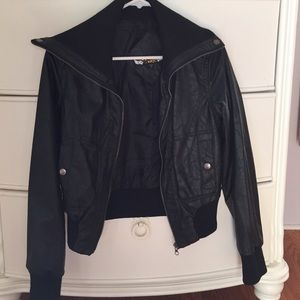 Faux leather medium jacket