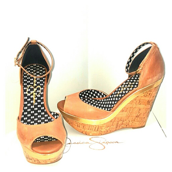 Jessica Simpson Keira Tanya Leather Platform Sanda