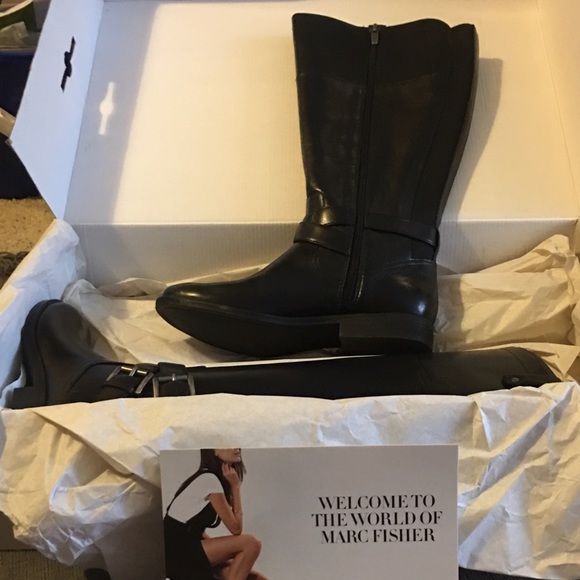 MARC FISHER NEW IN BOX LEATHER BOOTS