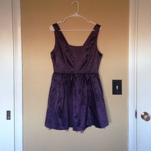 Purple satin dress