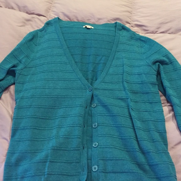 Teal 3/4 sleeve cardigan