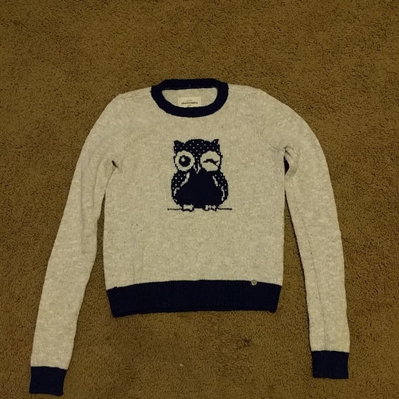 ABERCROMBIE KIDS OWL KNIT SWEATER,  SIZE M