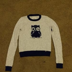 ABERCROMBIE KIDS OWL KNIT SWEATER,  SIZE M