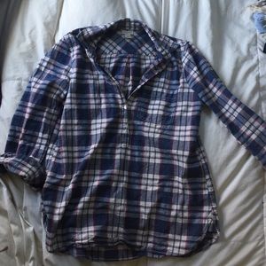 J. Crew popover plaid