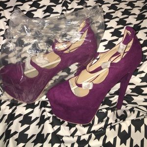 JustFab Purple Pump Heels