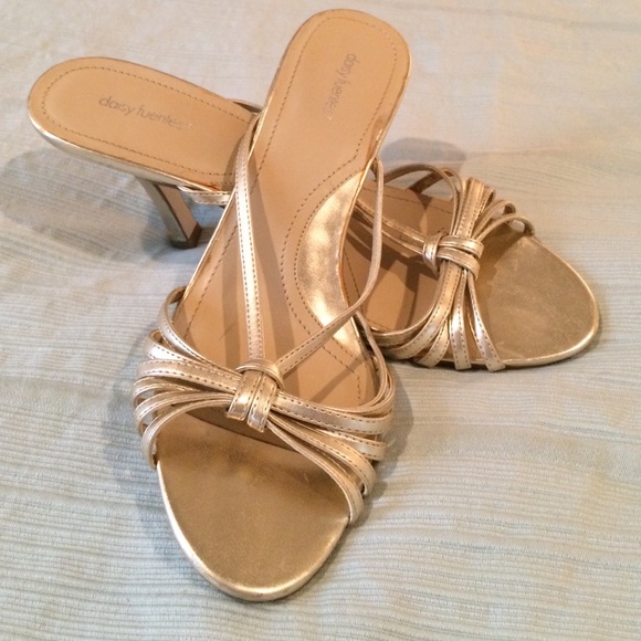 Lot of 2 pair metallic sandals