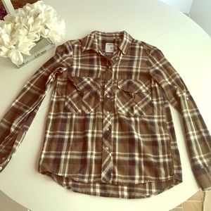 New Zara plaid button down. Size S