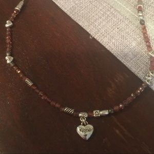 Sterling silver hope pendant necklace