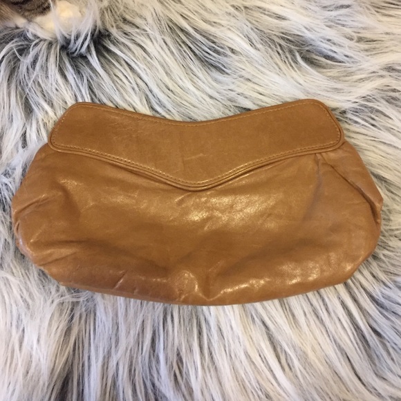 Lauren Merkin Tan Leather Clutch