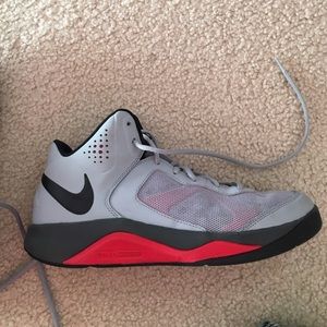 Gray and Red Nike Basketball Shoes size 7.5