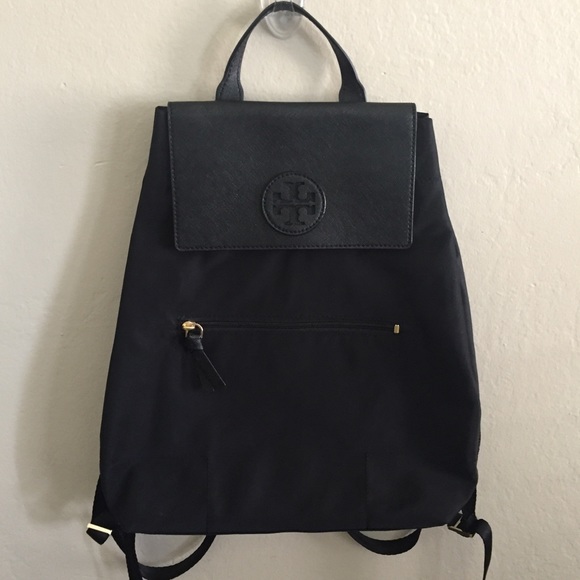 Tory Burch Handbags - Tory Burch Ella Packable Saffiano/Nylon Backpack