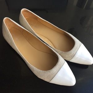 Nine West - Tan and White Flats - Size 11