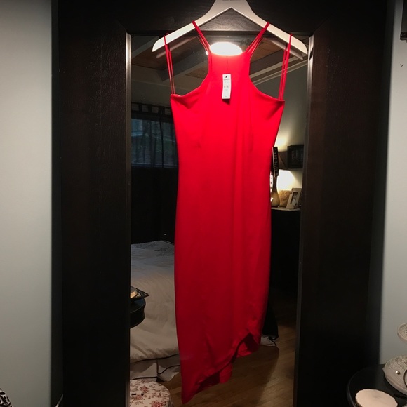 Asymmetrical Red Dress
