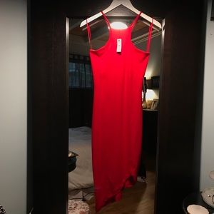 Asymmetrical Red Dress