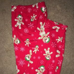 Gingerbread holiday leggings size XL