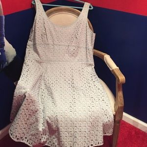 Loft eyelet fit and flare dress
