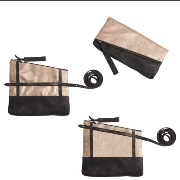 Lia Larrea Tia Foldable Clutch Teal/Black - Picture 4 of 4