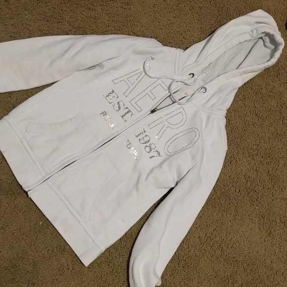 AEROPOSTALE LOGO FULL-ZIP HOODIE - Picture 1 of 3