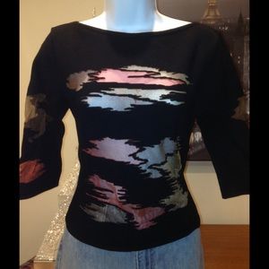 Shear but covered! Knit with mesh inserts sz L