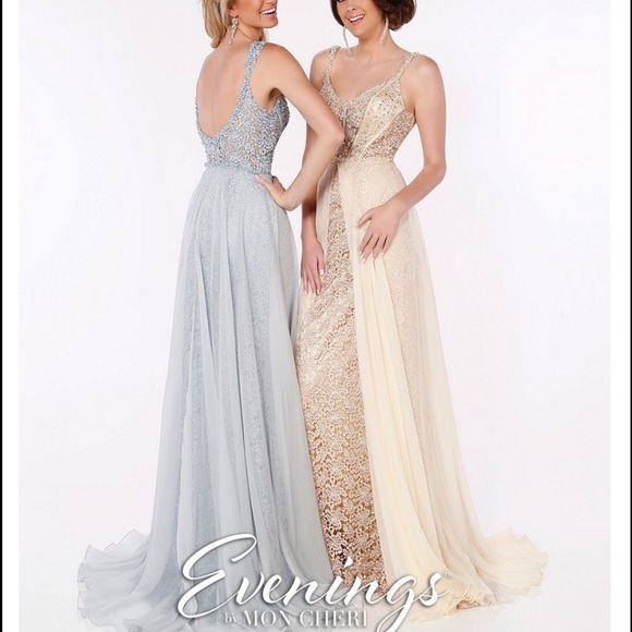 Mon Cheri Gown MCE11637 in Champagne, Size 4 😍😍
