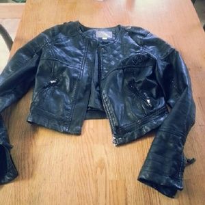 Black leather jacket